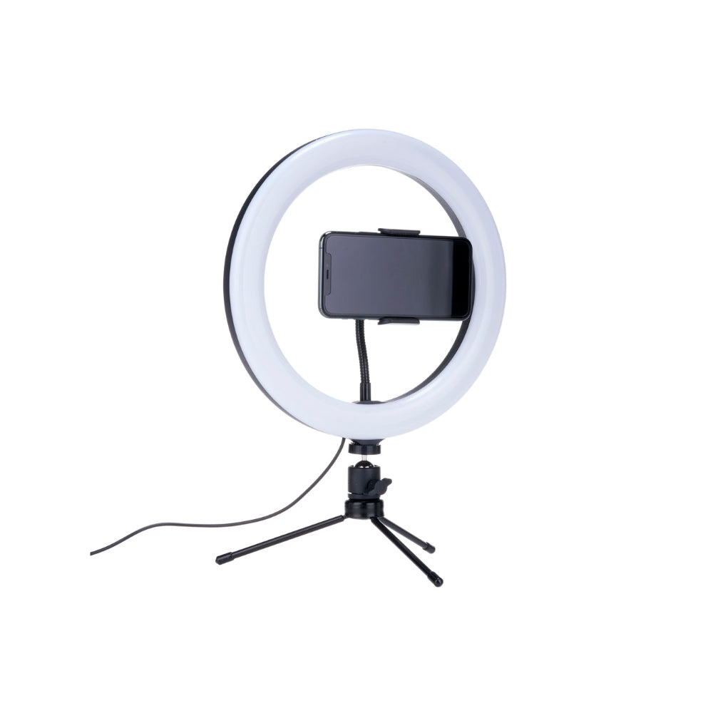 Social Media Ring Light 260mm 10" USB LED Desktop Light Tripod & Phone Holder