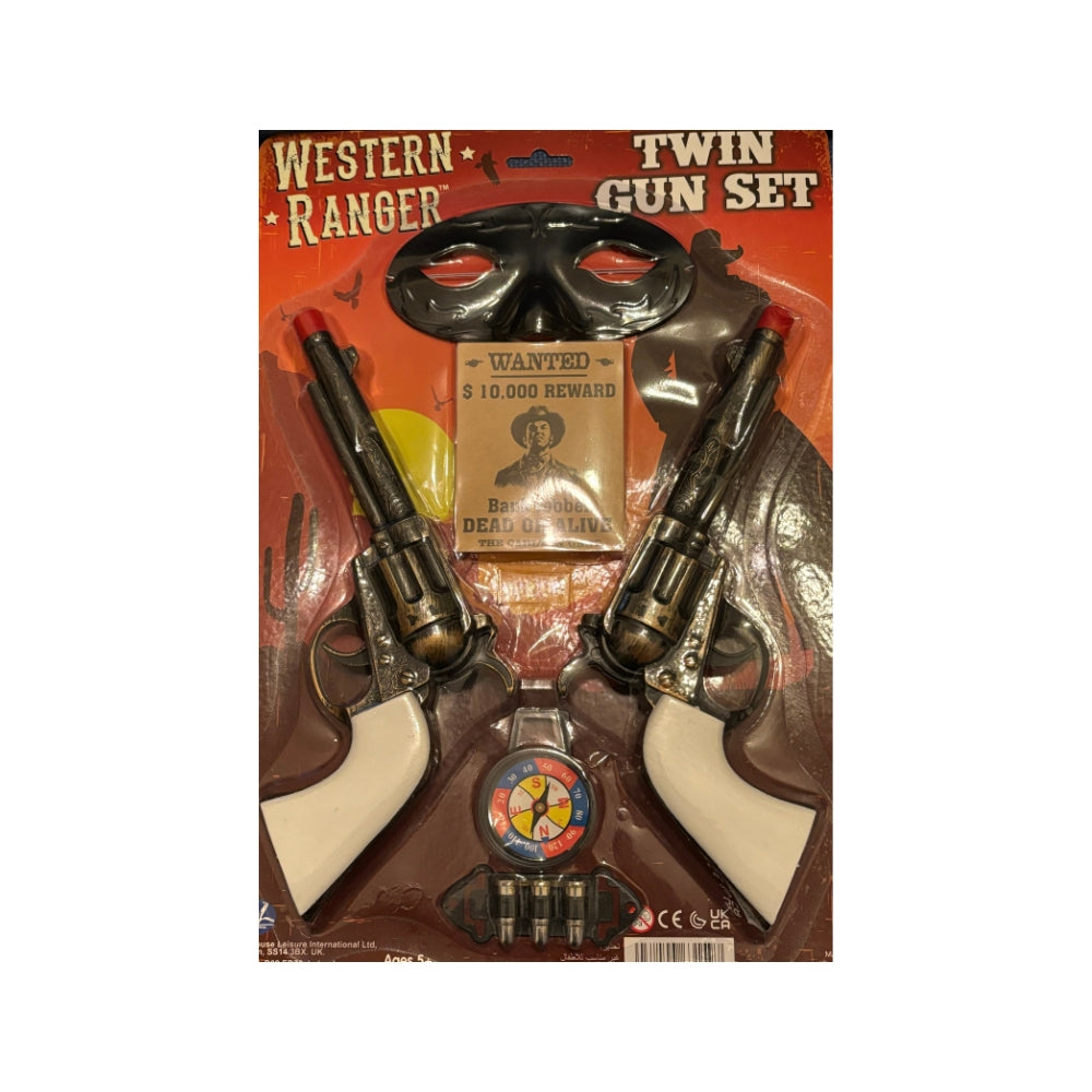 Cowboy Western Ranger Twin Gun Set (6 piece)