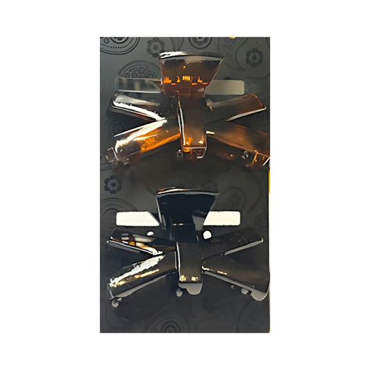 Classic Tortoise Shell & Black Elegant Bow Hair Claws