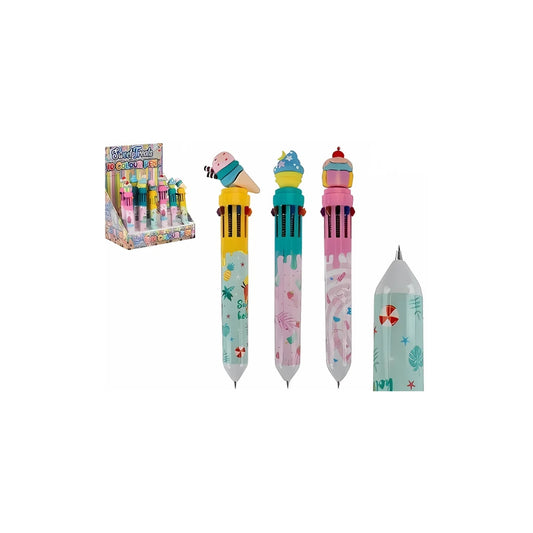 Cupcake 10-in-1 Pen Fun & Colorful Multi-Ink Writing Tool