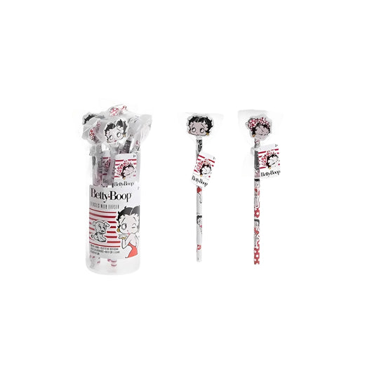 Betty Boop Pencils & Eraser Toppers Set 2pcs Fun & Collectible Stationery