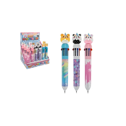 Donut Bear Topper 10-in-1 Color Pen Fun & Multicolored Writing Tool